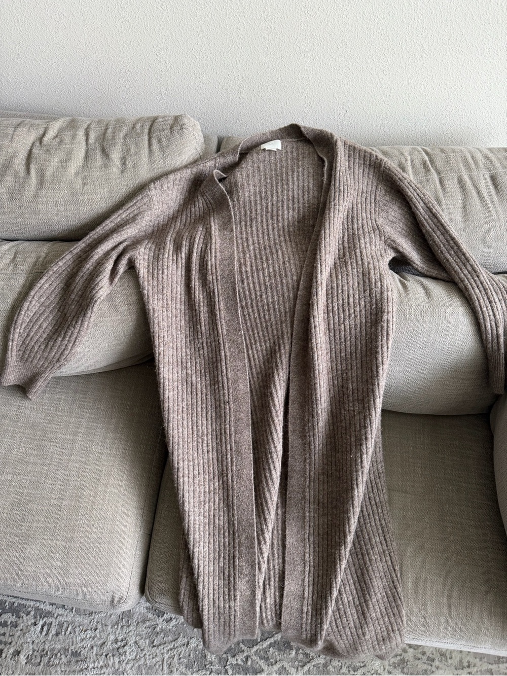 H&M long brown cardigan